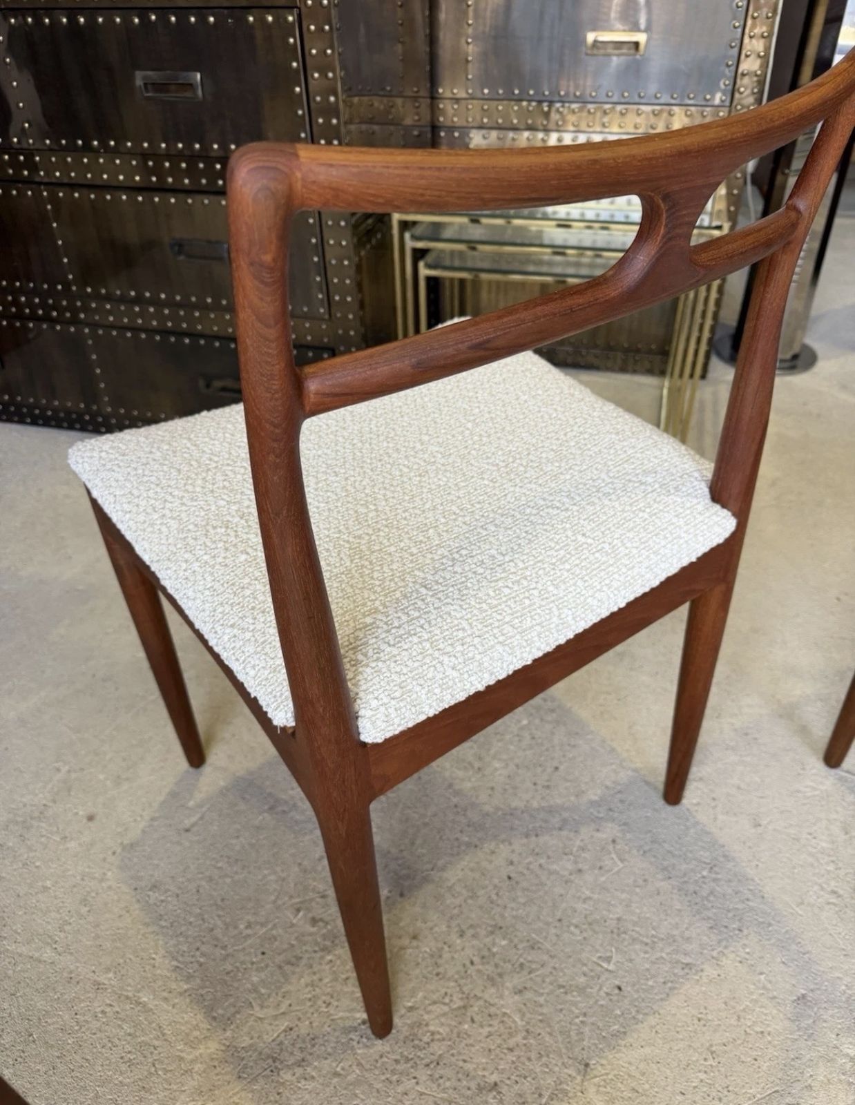 Furniture Set Of 6 Danish Teak Bow “Model 94" Johannes Andersen Dining Chairs Mid Century photo