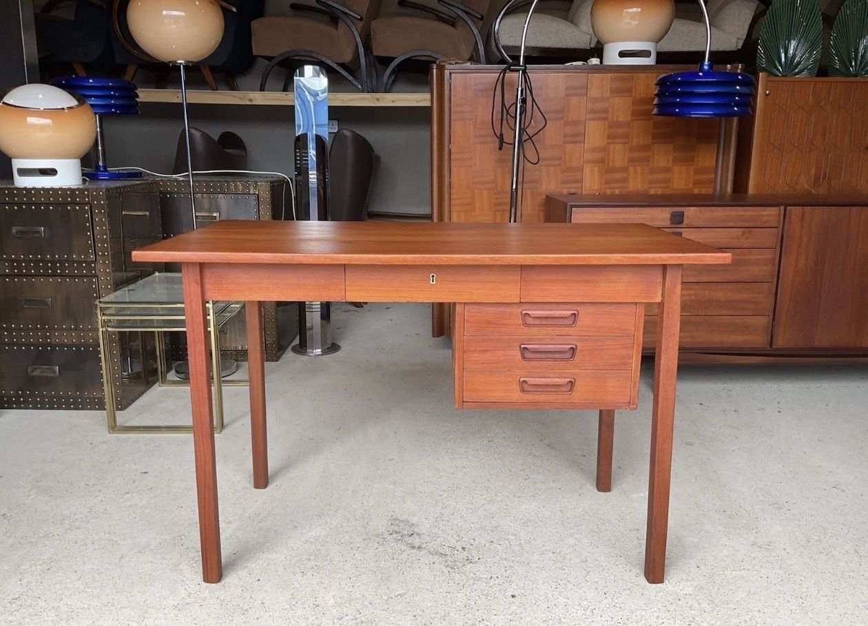 Mid  Century Danish Teak Wood Desk By Gunnar Nielsen For Tibergaard photo furniture