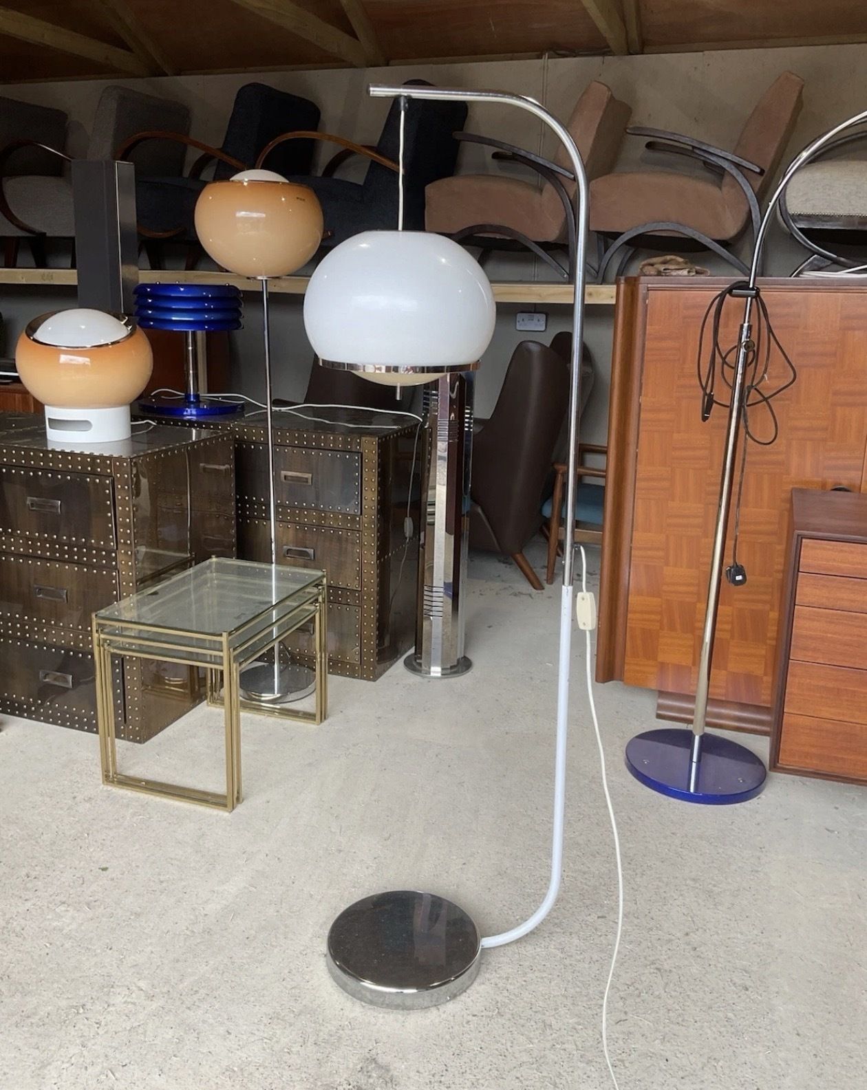 Mid Century Vintage Danish Style Floor Lamp 1970s