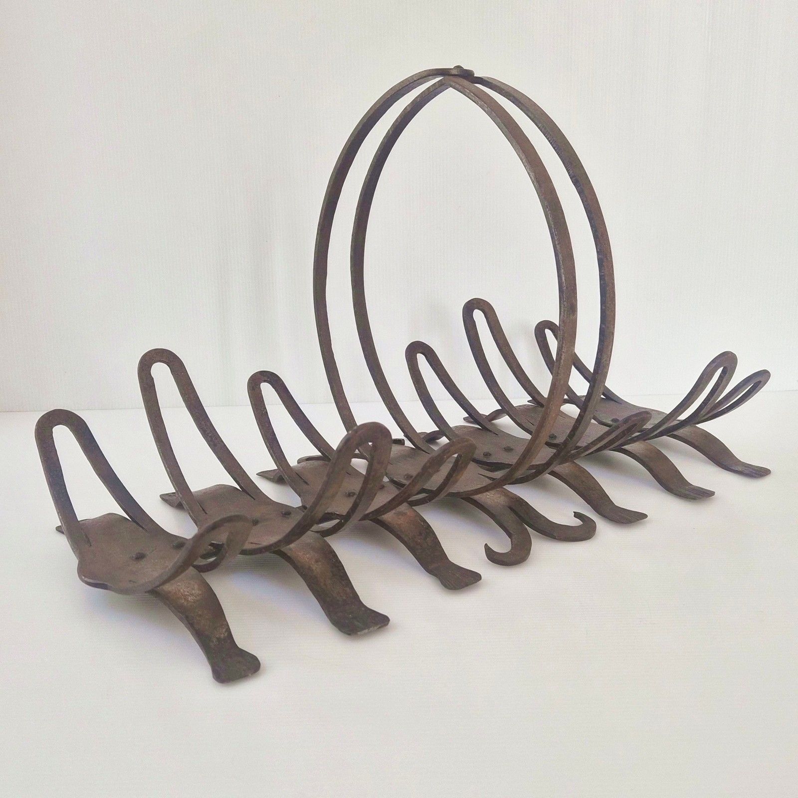 Vintage modernistisch metalen boekenrek uit de jaren 1970 – lengte 60 cm photo for sale