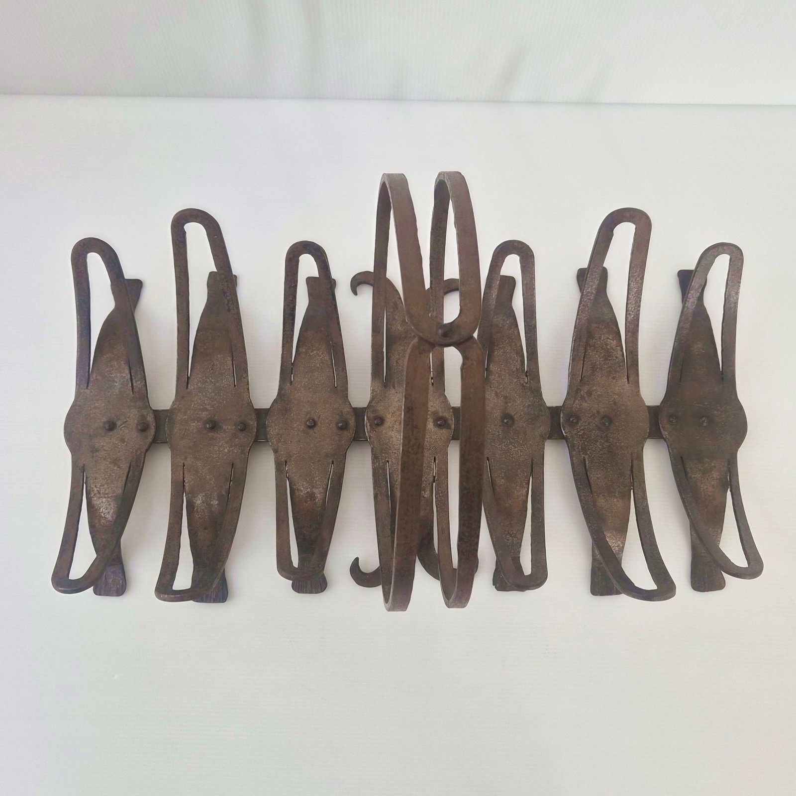 Vintage 1970s Modernist 1970s Metal Book Holder 70s Length 60cm 1970 photo 748.0