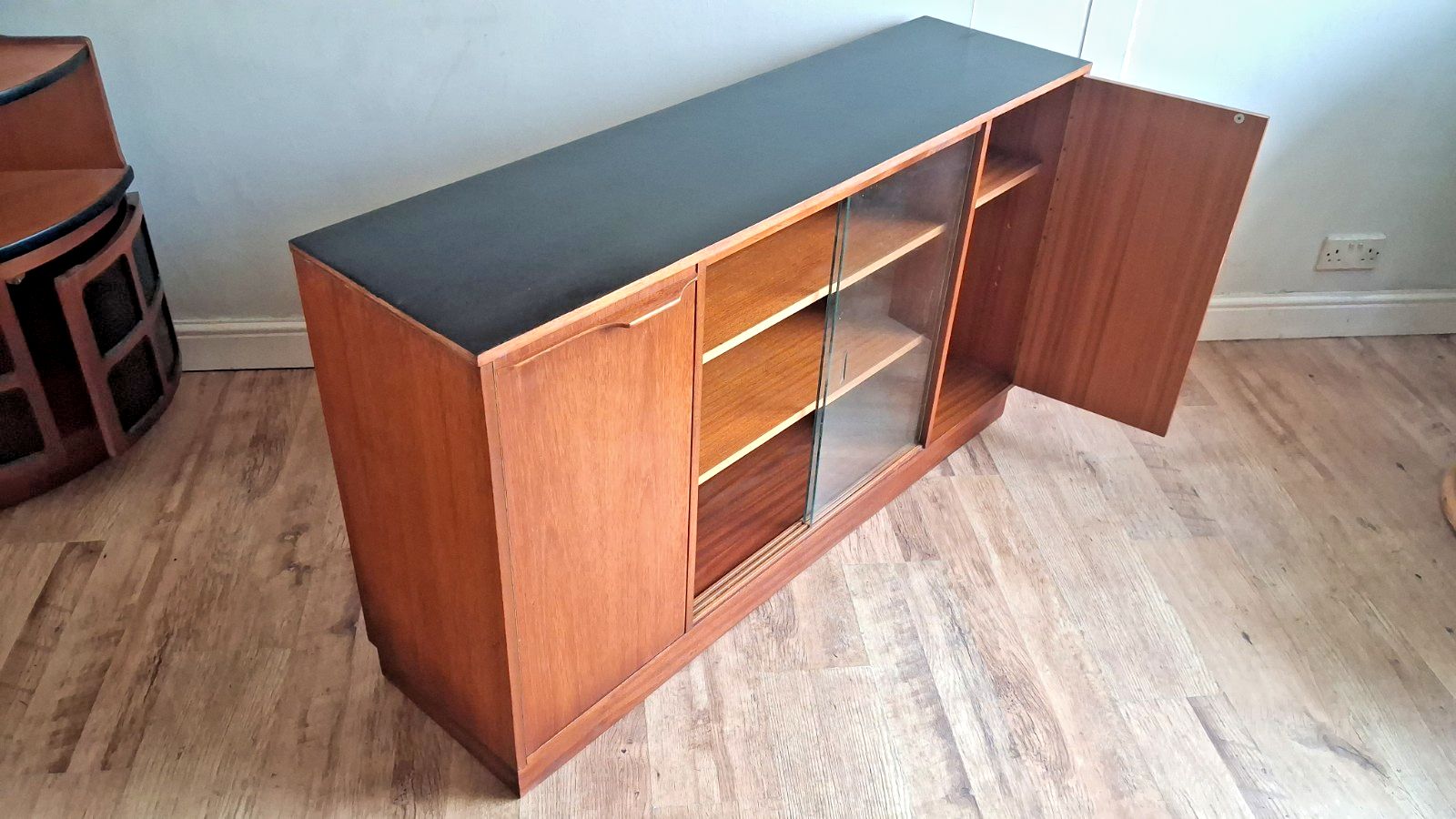 Delightful  1970's Mid Century Teak Drinks/Cocktail Cabinet ,Bookcase,Sideboard photo furniture