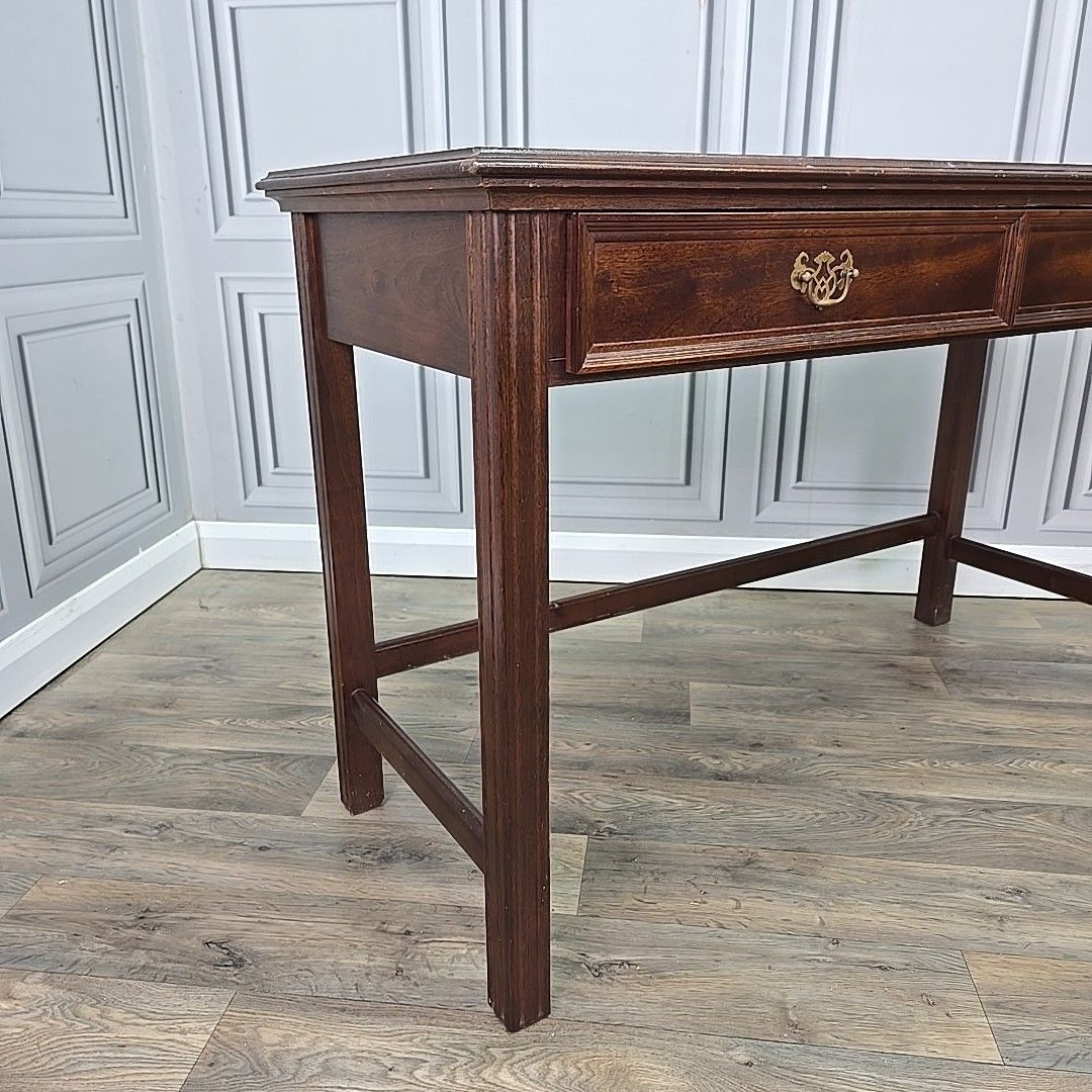 Antique Style Writing Table Console Desk Georgian Mahogany Drawers Wooden photo for sale