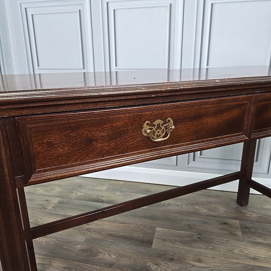 Antique Style Writing Table Console Desk Georgian Mahogany Drawers Wooden photo Furniture