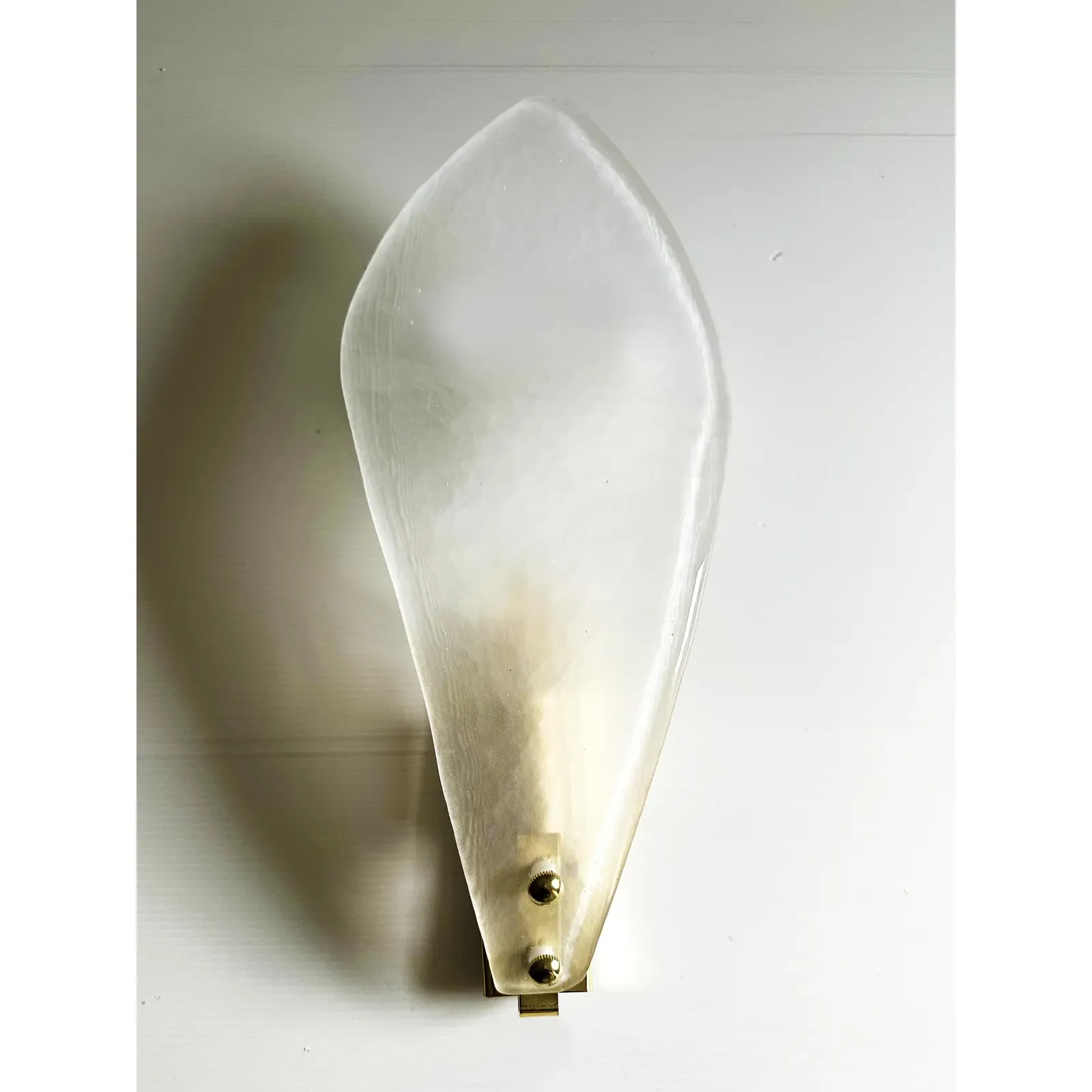 Contemporary Italian Sanded Leaf Murano Glass Wall Sconces – Lot Of 4 Pieces. photo for sale