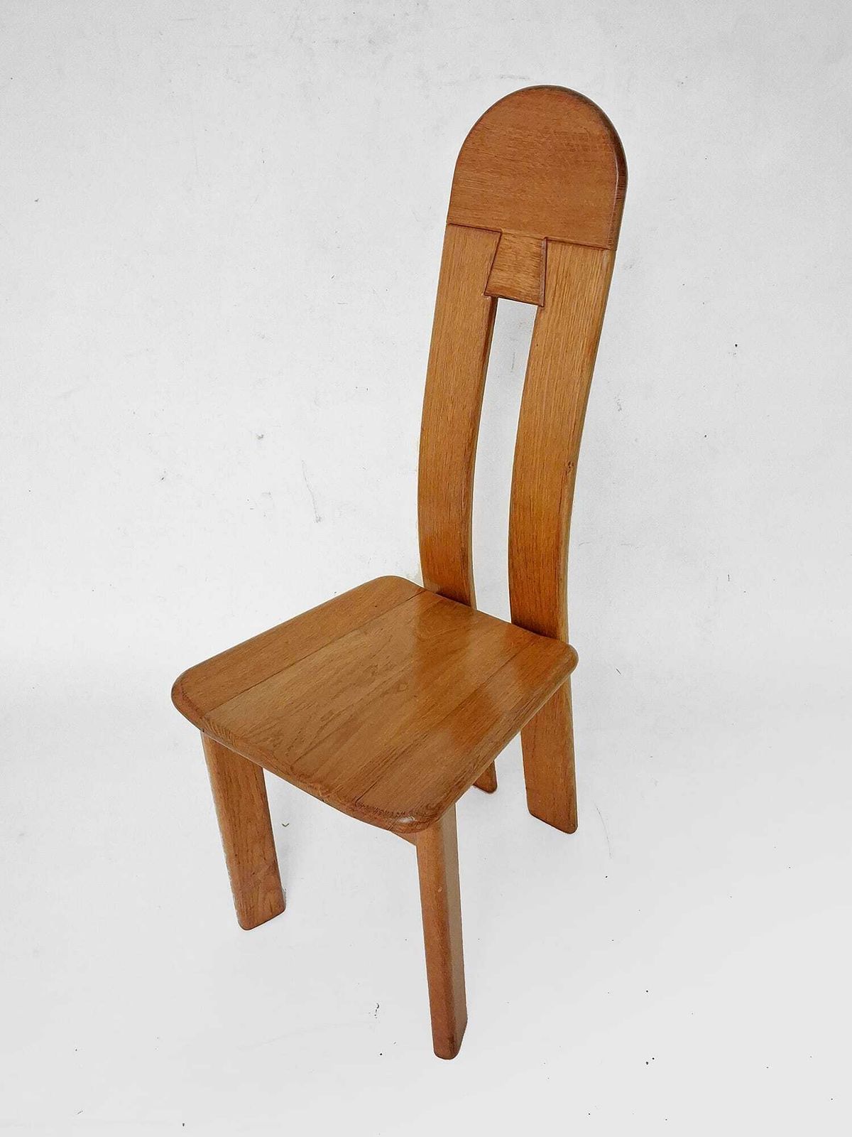 6 X De Puydt Rapsodie Oak Brutalist Dining Chair From The 1970s. photo Furniture
