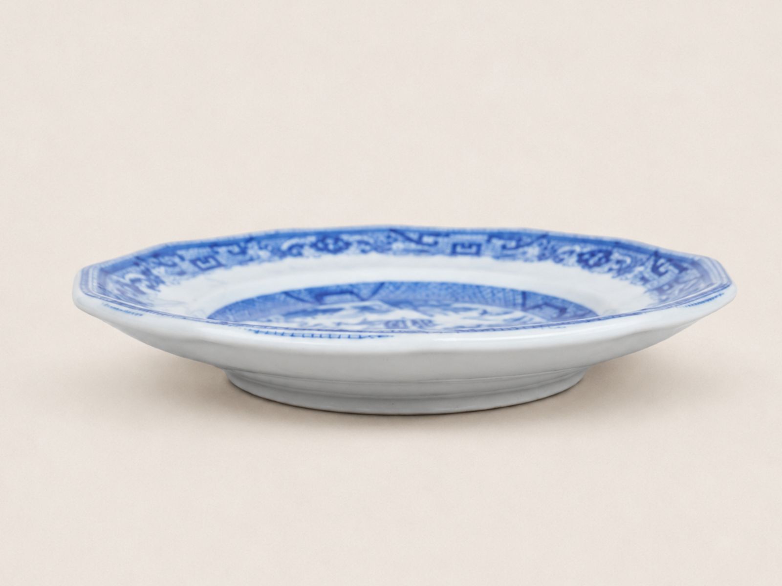 Antique Enoch Wedgwood Blue Willow Display Plate, 1860s photo Home Decor
