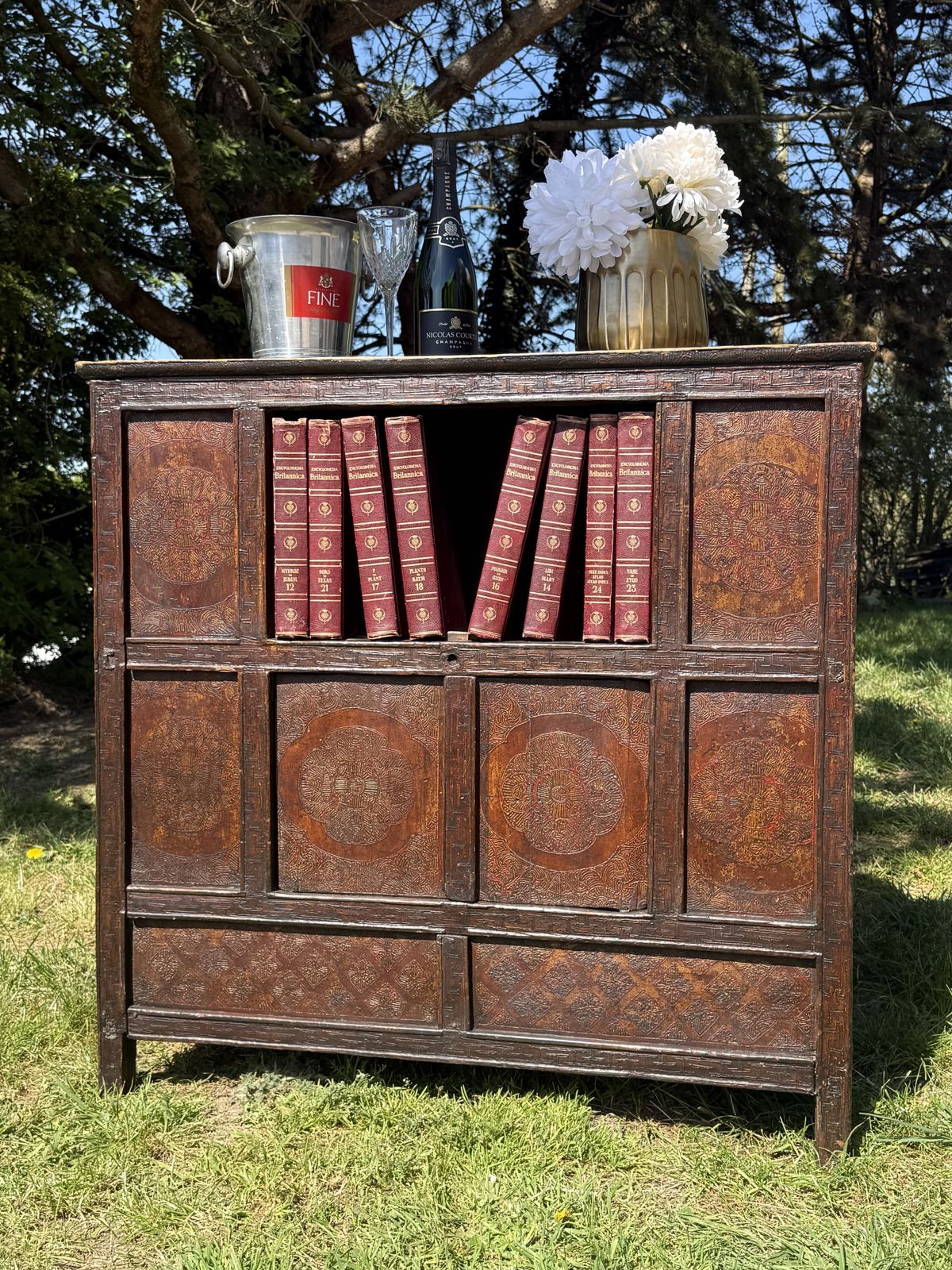 Tibetan Cabinet Antique Tibet Handmade Oriental Sideboard Console