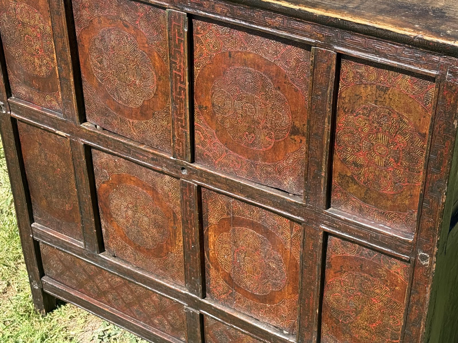 Tibetan Cabinet Antique Tibet Handmade Oriental Sideboard Console photo Furniture