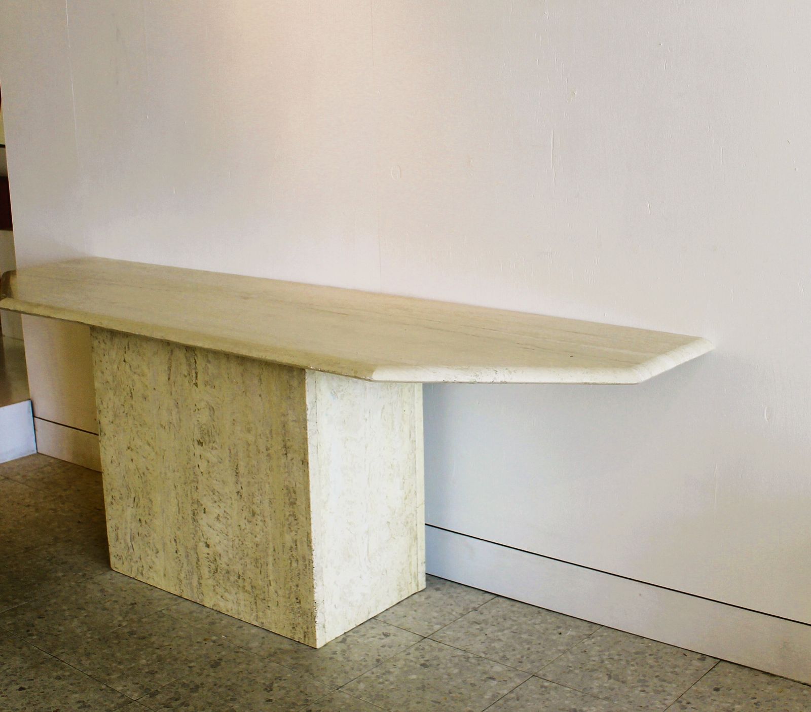 Travertine Console Made In Italy In The 70s photo Furniture