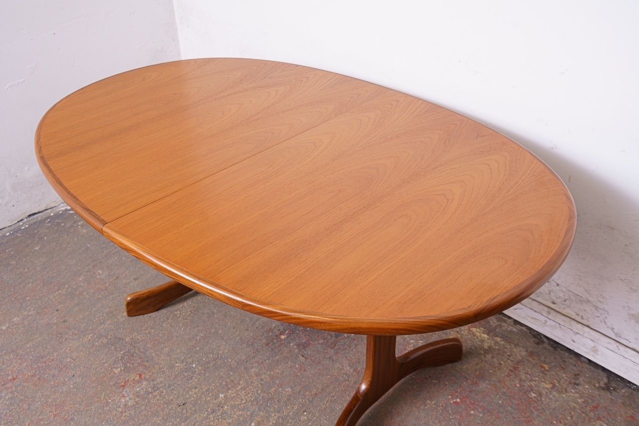 G Plan Mid Century Teak Extending Dining Table With 6 Newly Upholstered Chairs photo buy