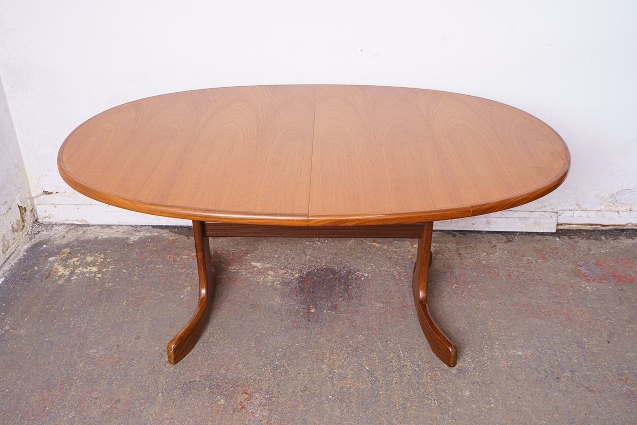 photo for sale G Plan Mid Century Teak Extending Dining Table With 6 Newly Upholstered Chairs