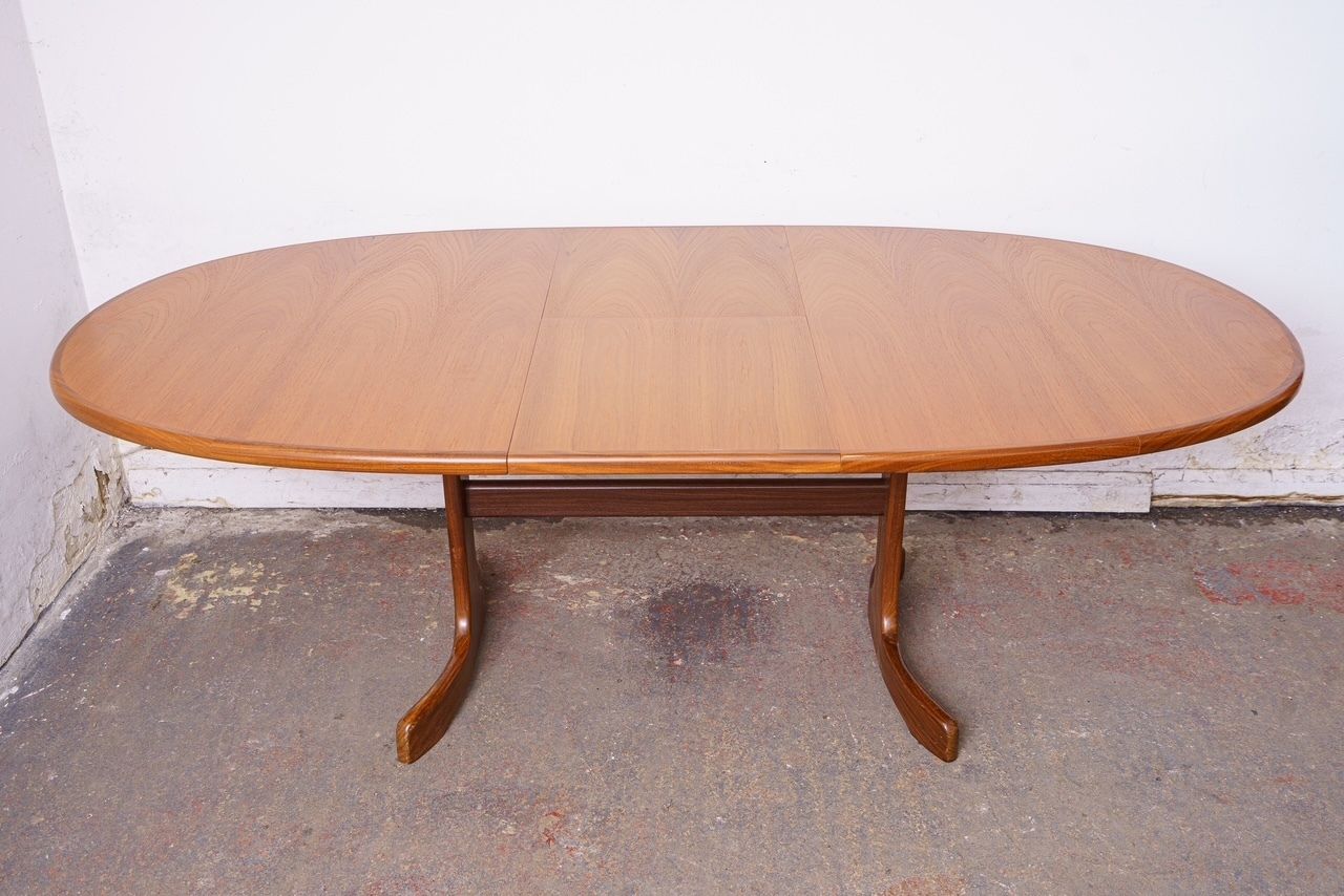 photo buy G Plan Mid Century Teak Extending Dining Table With 6 Newly Upholstered Chairs