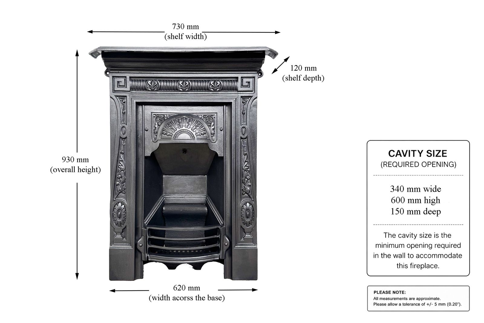 Small Antique Ornate Victorian Cast Iron Bedroom Combination Fireplace photo furniture