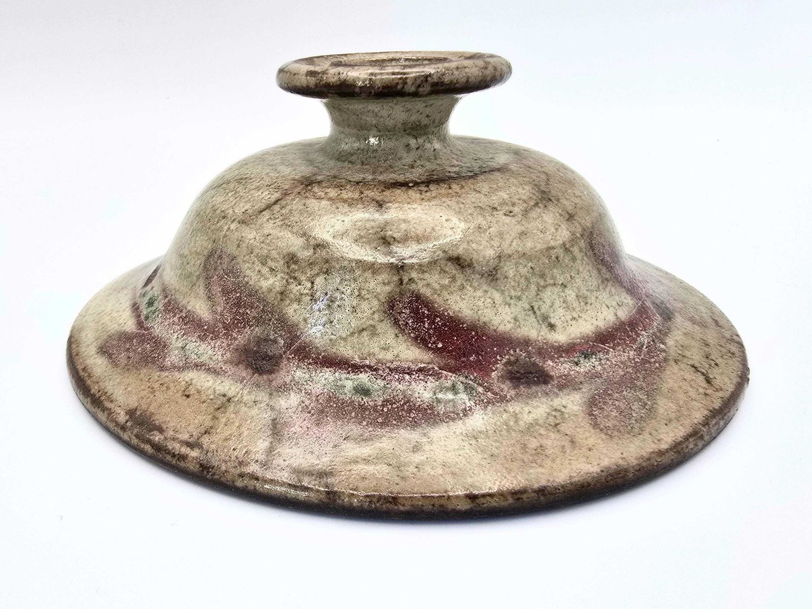 Art Vintage Gustave Reynaud For Le Mûrier Vallauris Studio Pottery Canister With Lid. Figure And Flowers Decoration photo