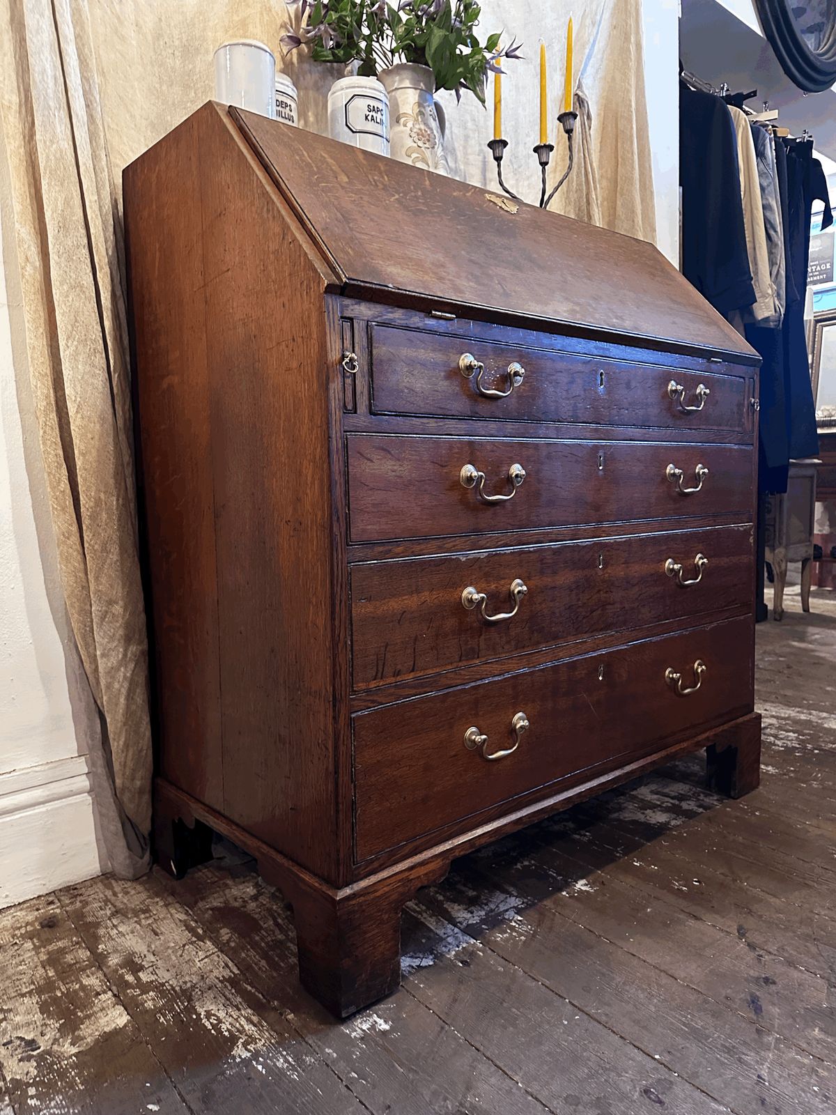 English Oak Georgian Bureau C1820 photo buy