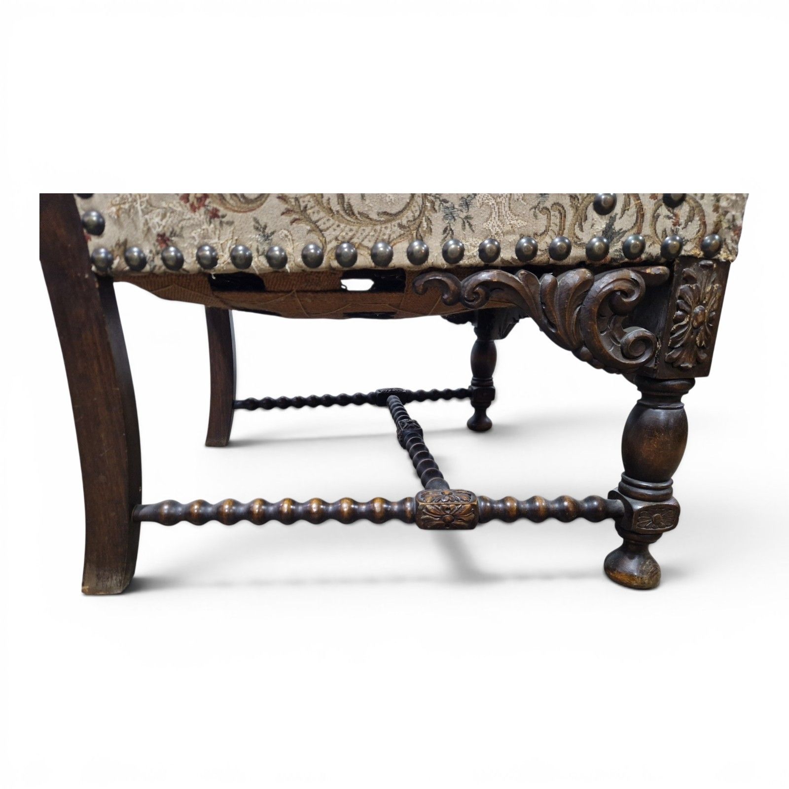 photo buy Antique Large Continental Throne Armchair Carved Oak Renaissance Revival