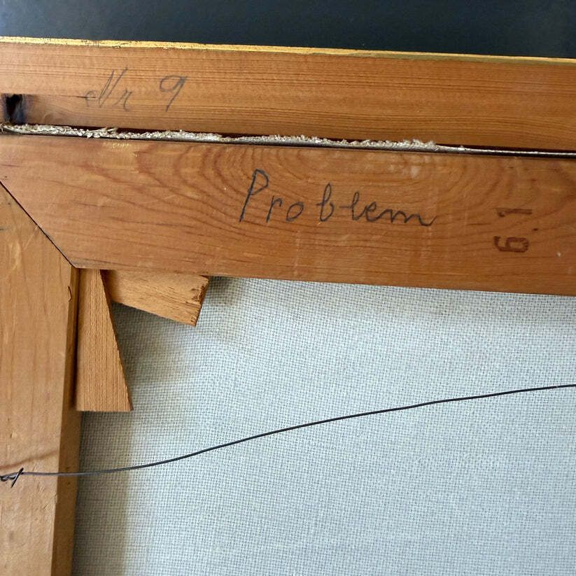 Problem  Large Oil Painting By Elsa Viola Stolpe Hansson 1950s photo buy