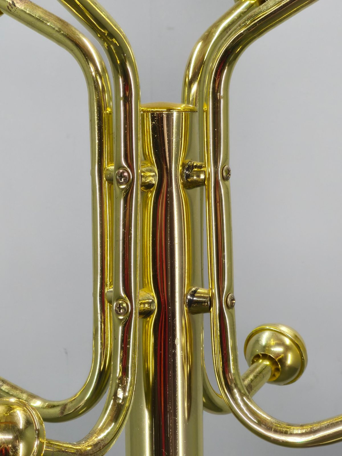 photo for sale Italian Brass Plated Coat Rack With Marble Base, 1970s