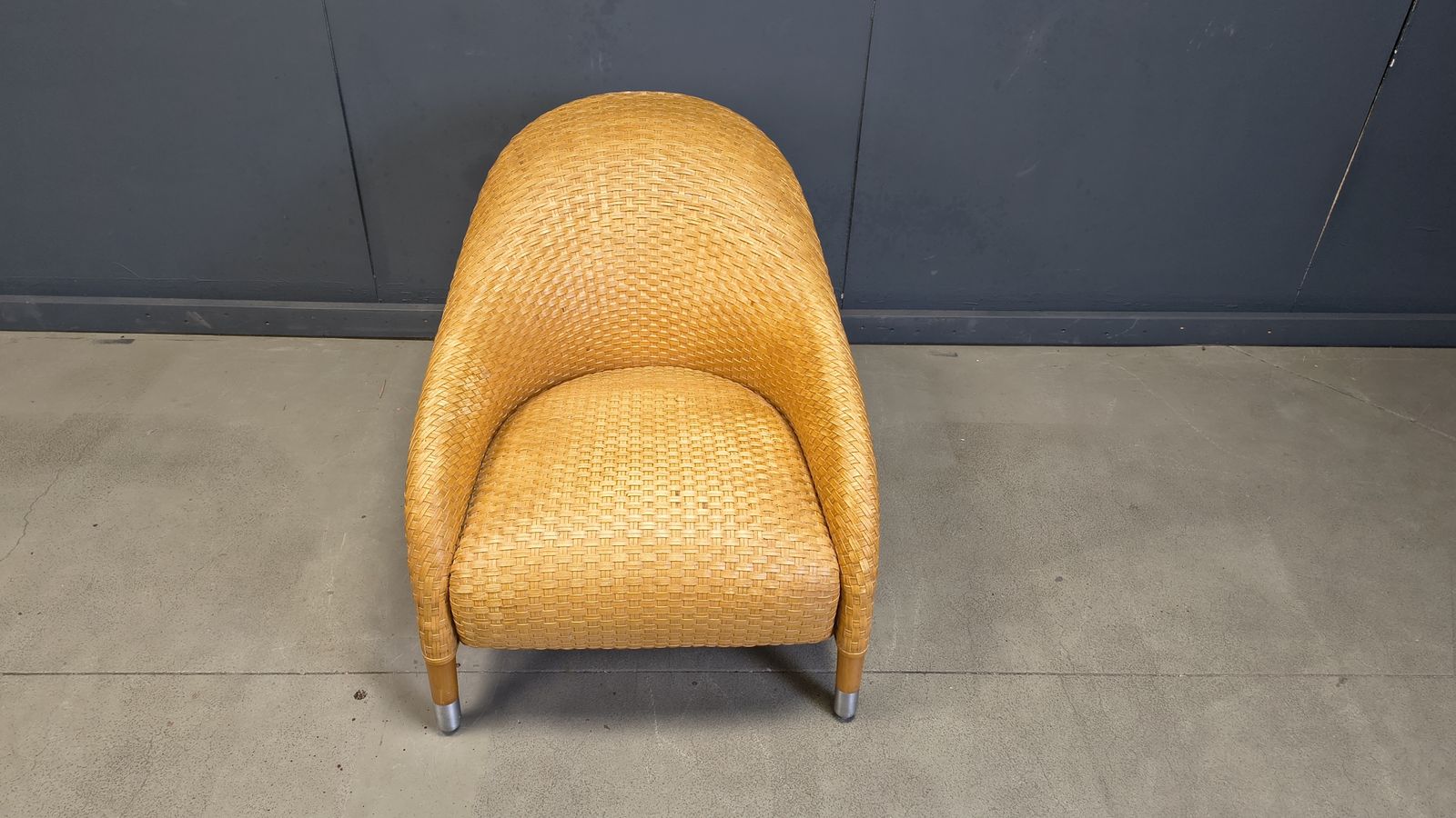 photo for sale Antonio Citterio Braided Leather Armchair, 1980s