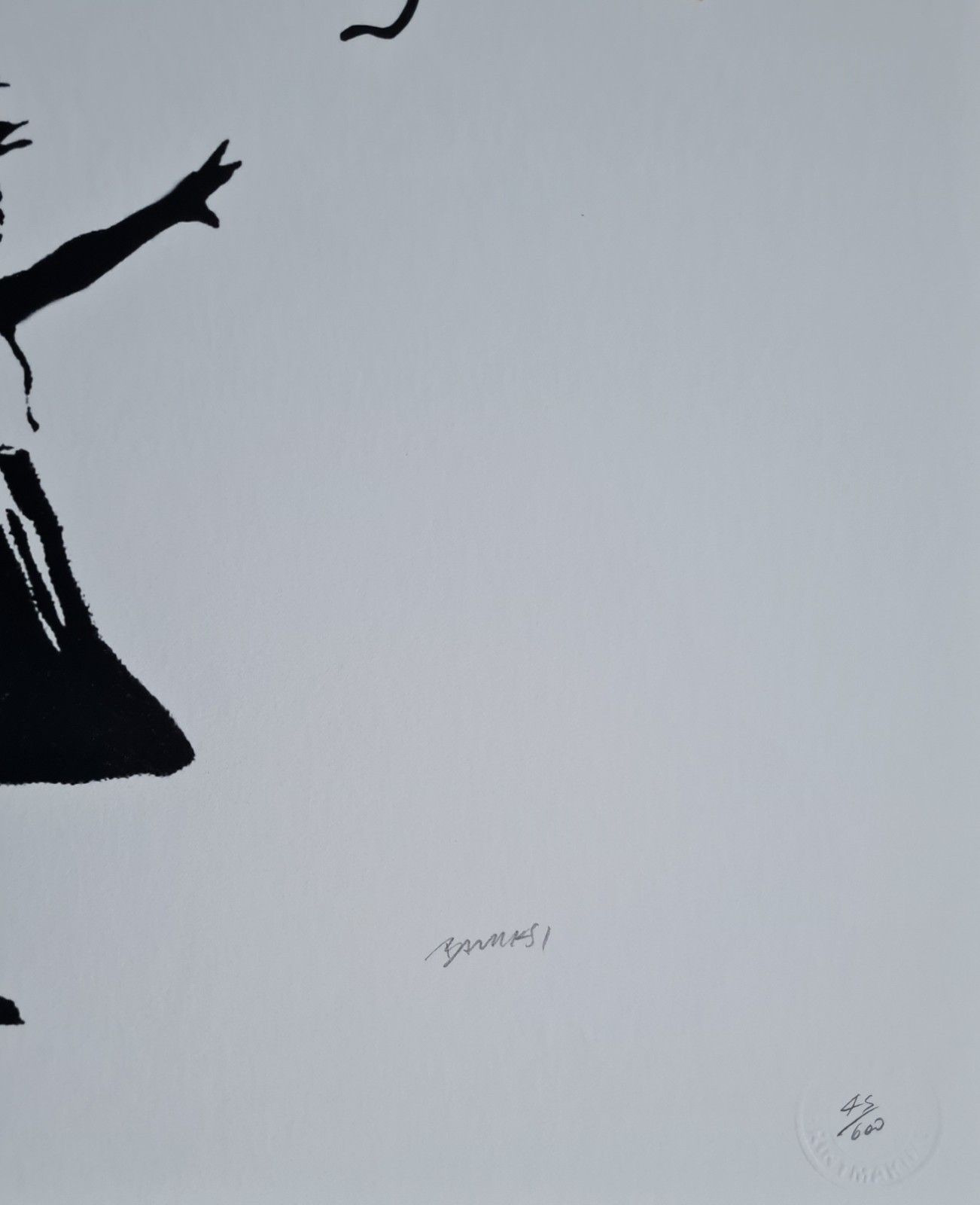 Banksy Girl Con Globo 50 X 40cm Litografía Artística Limitada #45/600 photo vinterior
