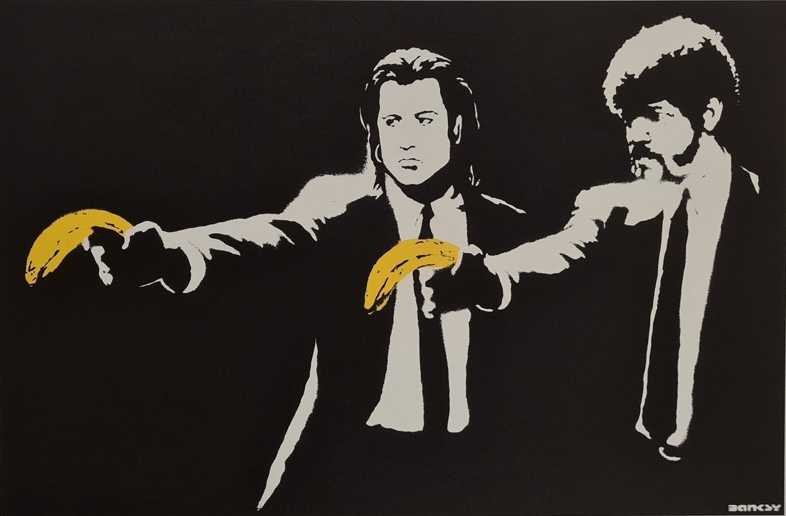 Banksy * Pulp Fiction * 70x50 Cm * Lithografie * Kunstdruck * Limitiert # 33/150 photo furniture