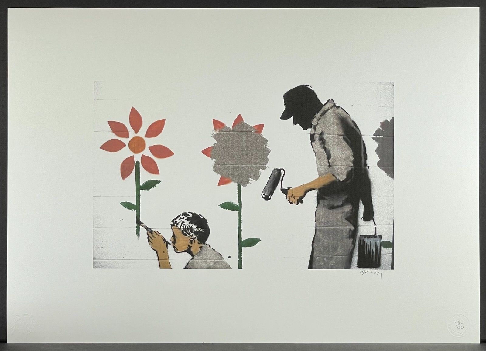 Banksy * The Gray Ghost * 70x50 Cm * Lithografie * Limitiert # 28/150