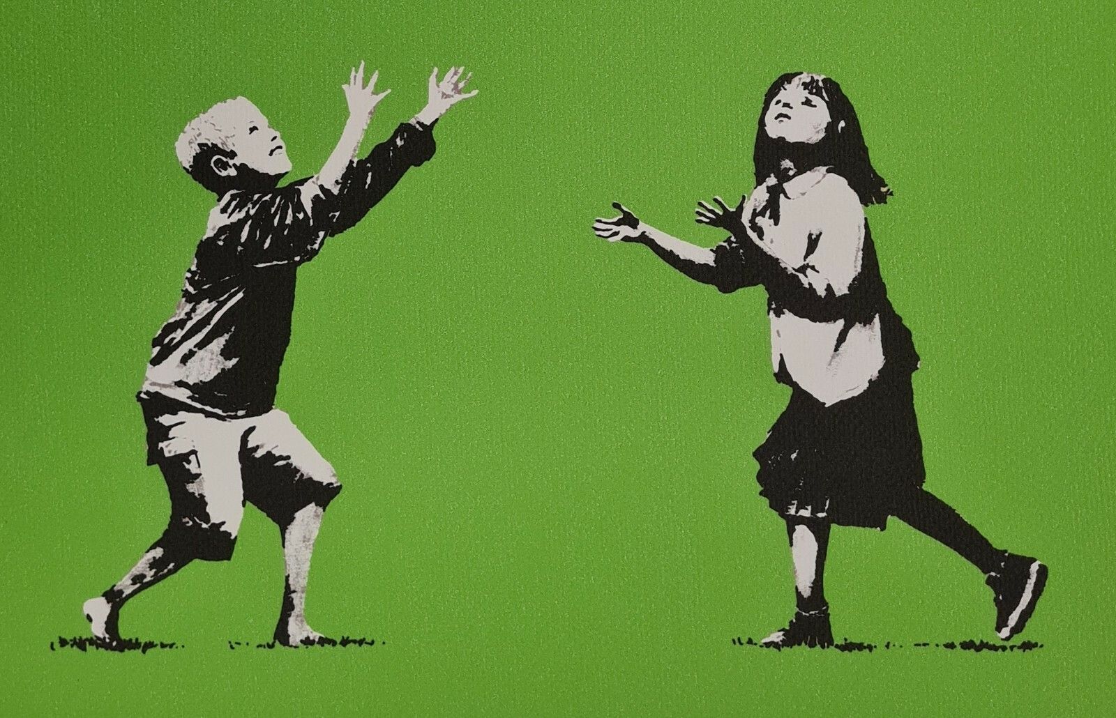 Banksy * No Ball Games * 50x35 Cm * Lithografie * Limitiert # 48/60 photo Art