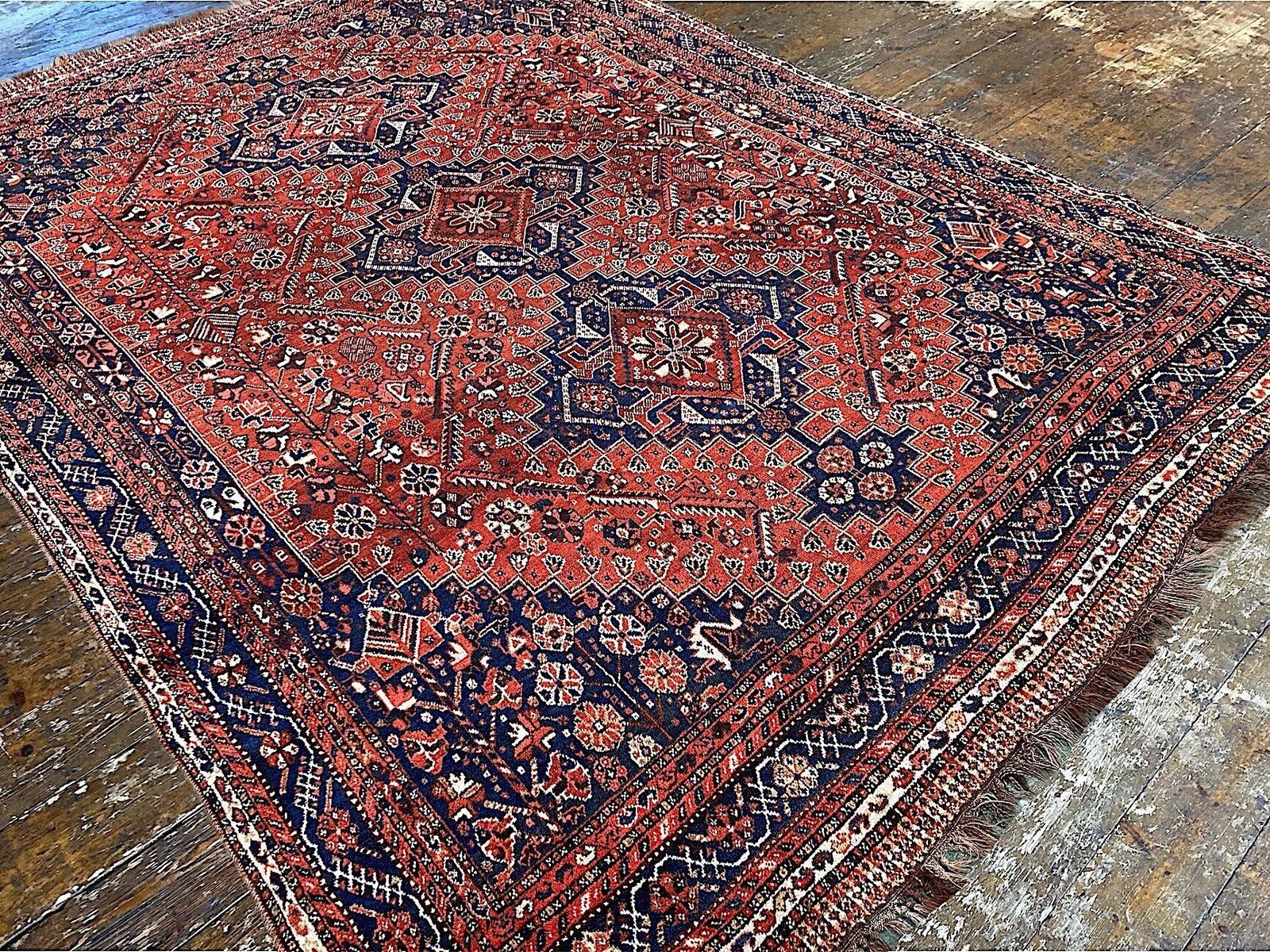 Antiek Qashqai Tapijt 3,35m x 2,35m photo vinterior