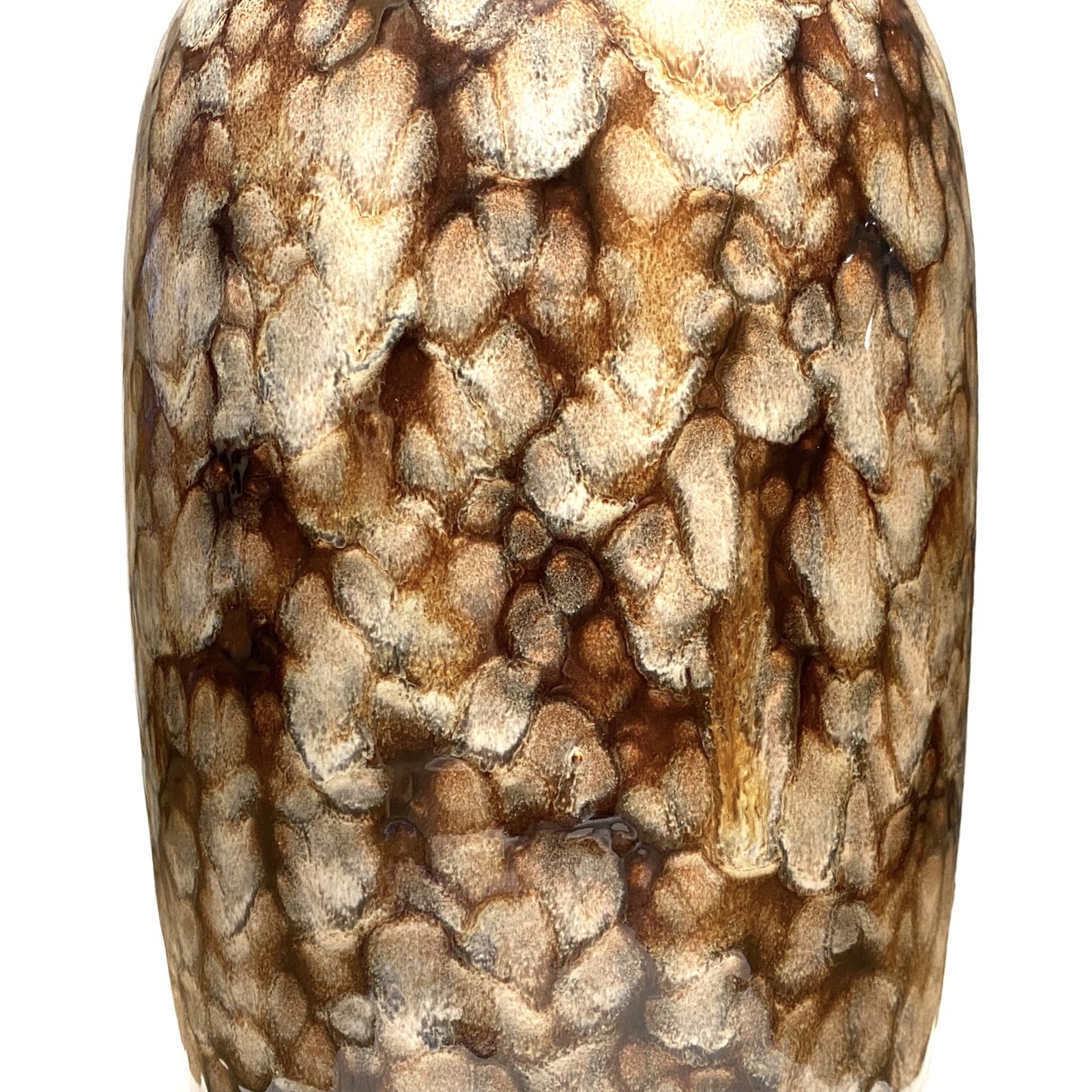 Scheurich Keramik 291 38 Floor Vase, Multicoloured Mottled Glaze, 1970s West German Pottery photo vinterior