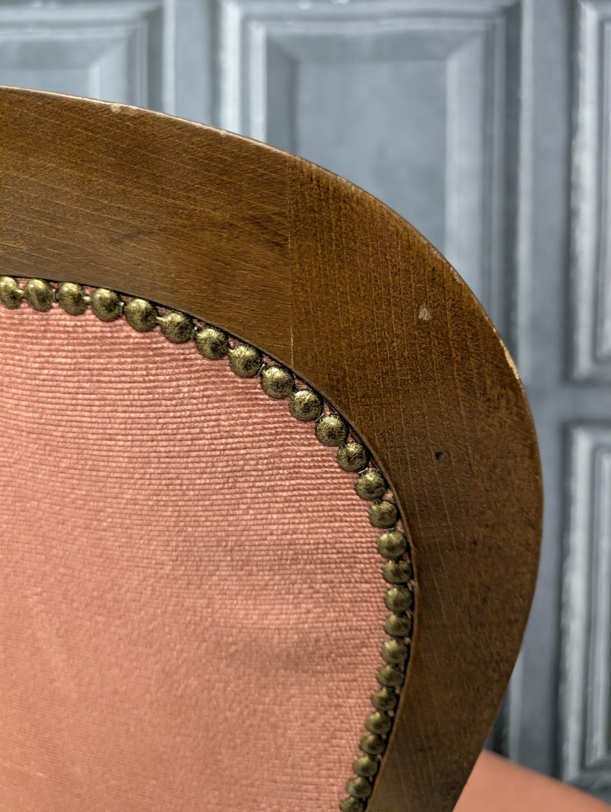 photo buy Victorian Mahogany Spoon Back Ladies Chair, Deep Buttoned Pink Upholstery, Circa 1870