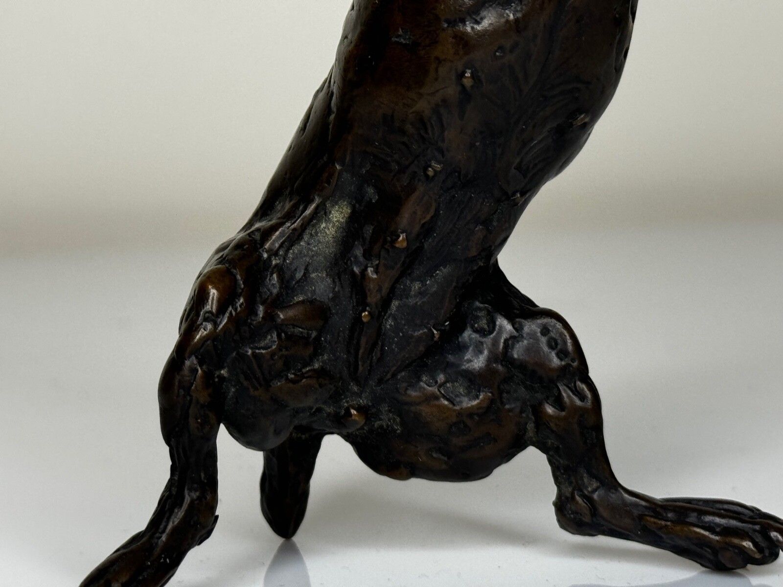 Standing Dog Jack Russell Patinated Bronze Sculpture By Lucy Kinsella photo vinterior