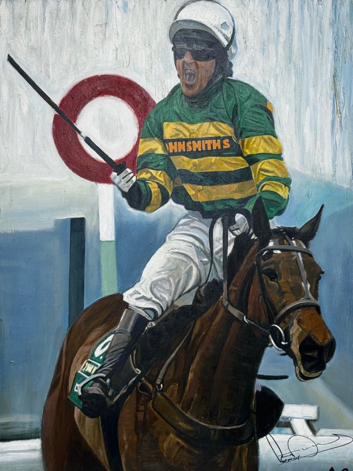 Olieverfschilderij Grand National Winner No 6 Don't Push It 2010 Jockey A P Mccoy Up photo furniture