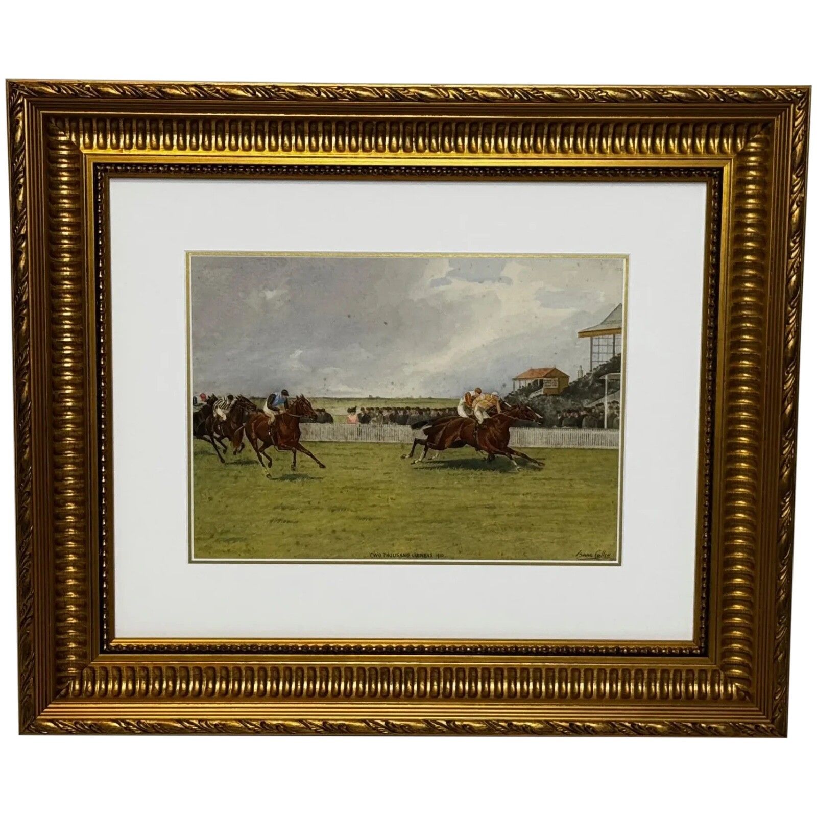 Ruitersschilderij 2000 Guineas 1910 Neil Gow Wins At Newmarket By Issac Cullin
