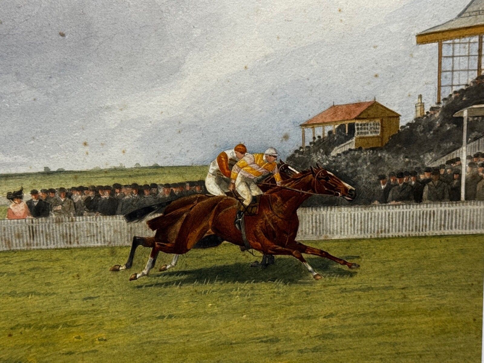 photo furniture Ruitersschilderij 2000 Guineas 1910 Neil Gow Wins At Newmarket By Issac Cullin
