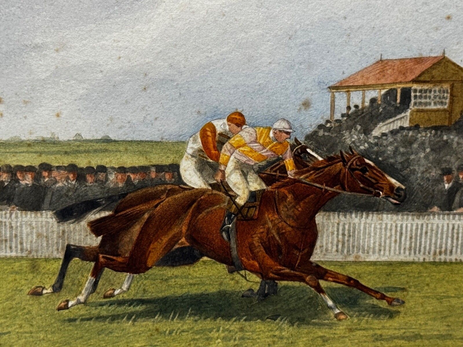 photo for sale Ruitersschilderij 2000 Guineas 1910 Neil Gow Wins At Newmarket By Issac Cullin