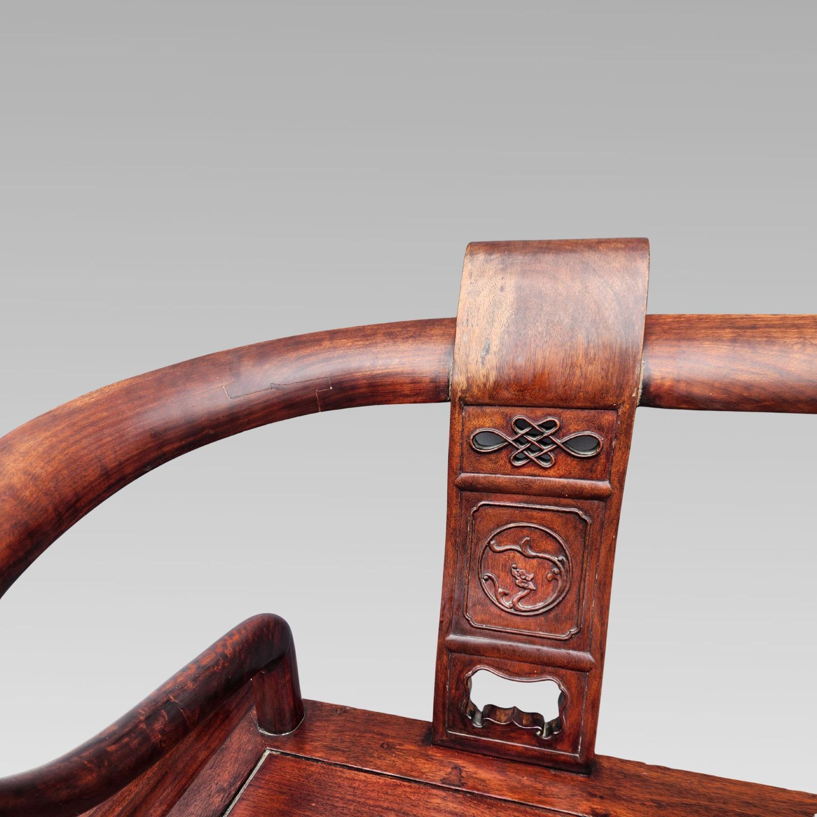 Fabulous Chinese Oriental Horse Shoe Hall Bench Or Settle + Armchairs photo 1200.0