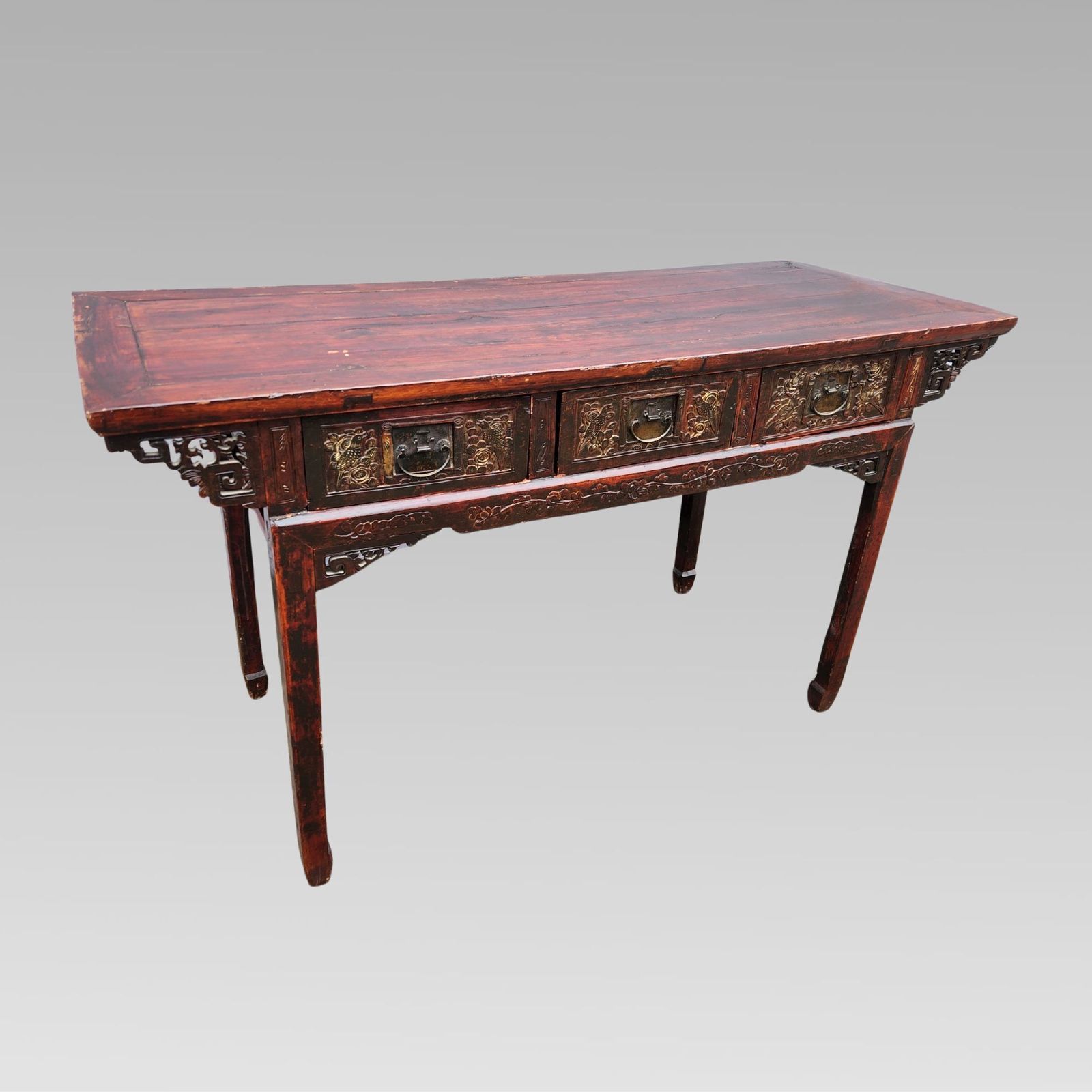 Stunning Antique Chinese 19th Century Qing Dynasty Elm Altar Table Chinoiserie