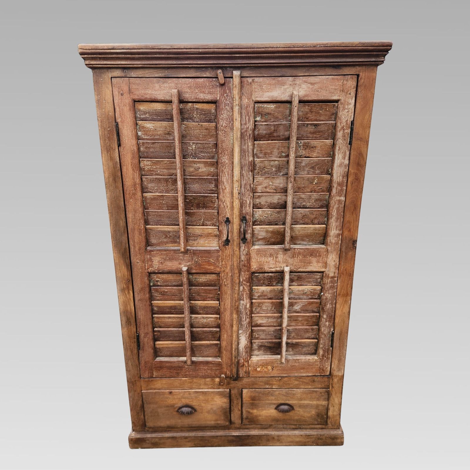 Quality Reclaimed Unique Indian Rosewood Louvre Cupboard photo furniture