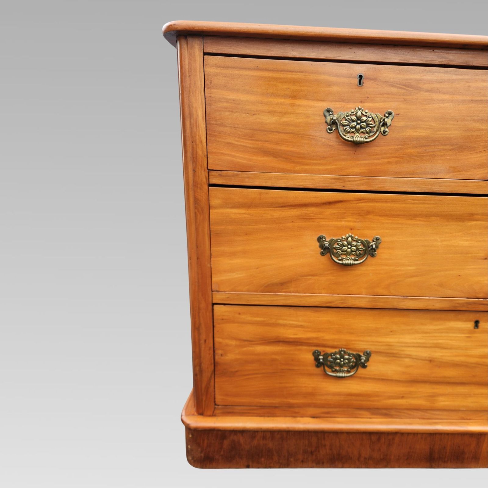 Fabulous Condition Edwardian Satinwood Chest Of Drawers Original Handles photo Furniture
