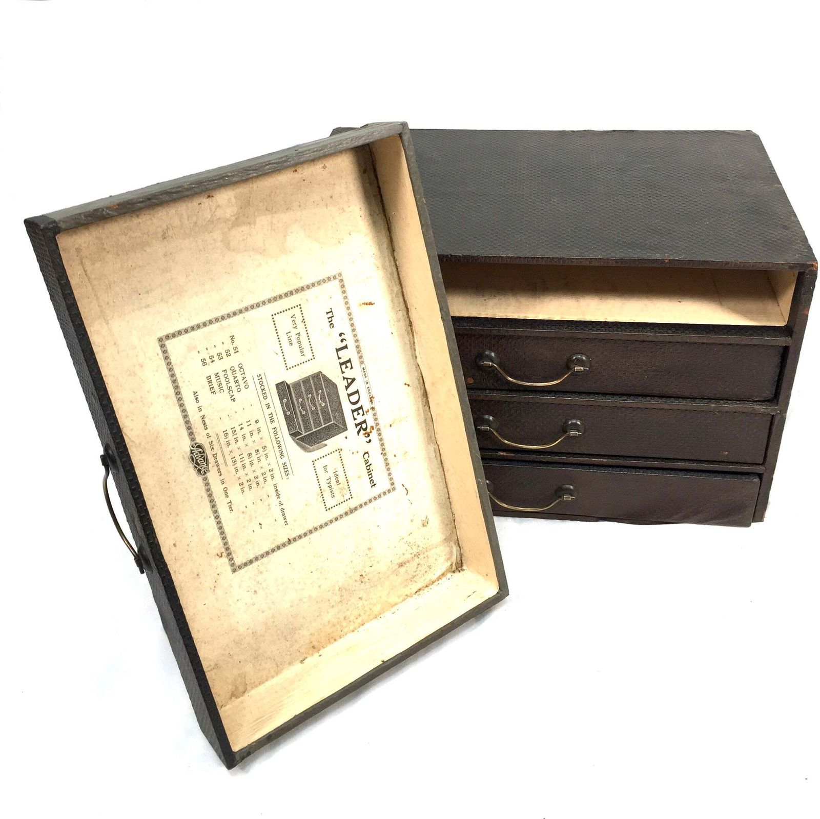 Antique "The Leader Cabinet" Drawers / Storage Filing Box / Early 20th Century