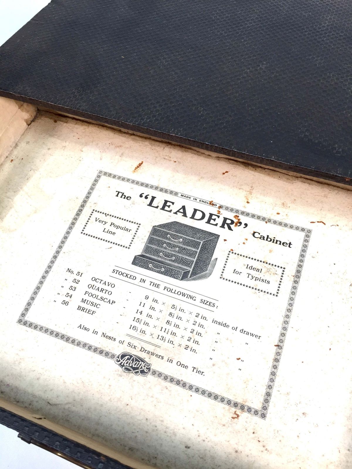 89.0 Antique "The Leader Cabinet" Drawers / Storage Filing Box / Early 20th Century photo