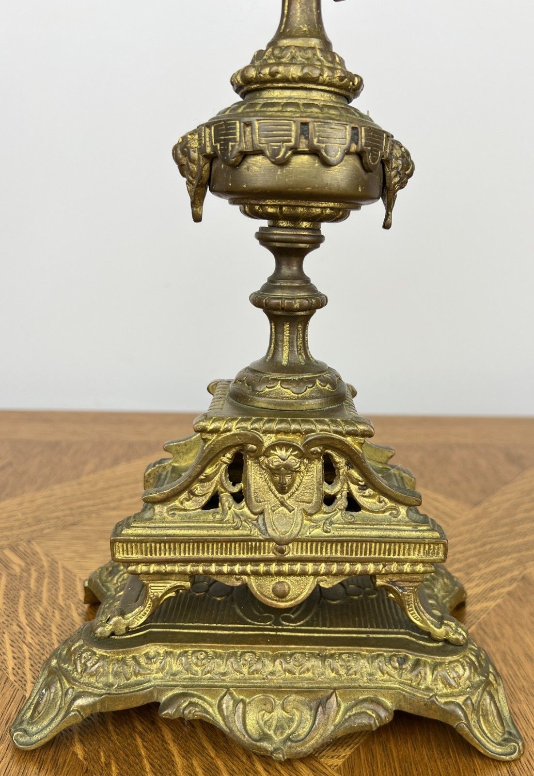 photo vinterior Pair Of Candelabra Antique French Style Brass Five Arm Candle Holders Lot 6025