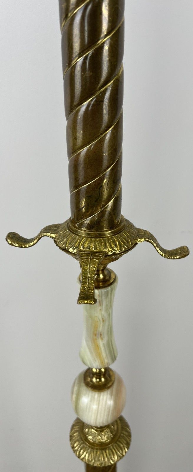 Standing Coat Hanger Vintage French Brass And Onyx 9 Hooks Coat Rack Lot 6075 photo vintage