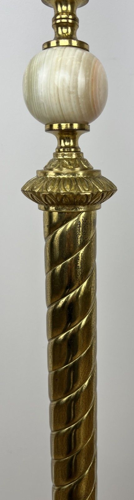 photo for sale Standing Coat Hanger Vintage French Brass And Onyx 9 Hooks Coat Rack Lot 6075