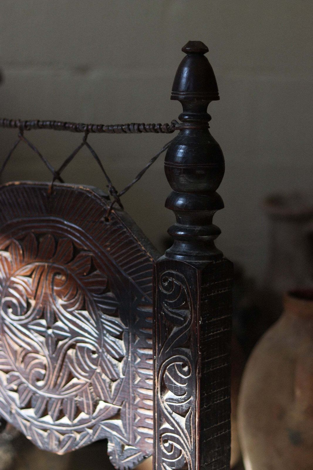 395.0 Near Pair Of 19th Century Swat Valley Pidha Chairs photo