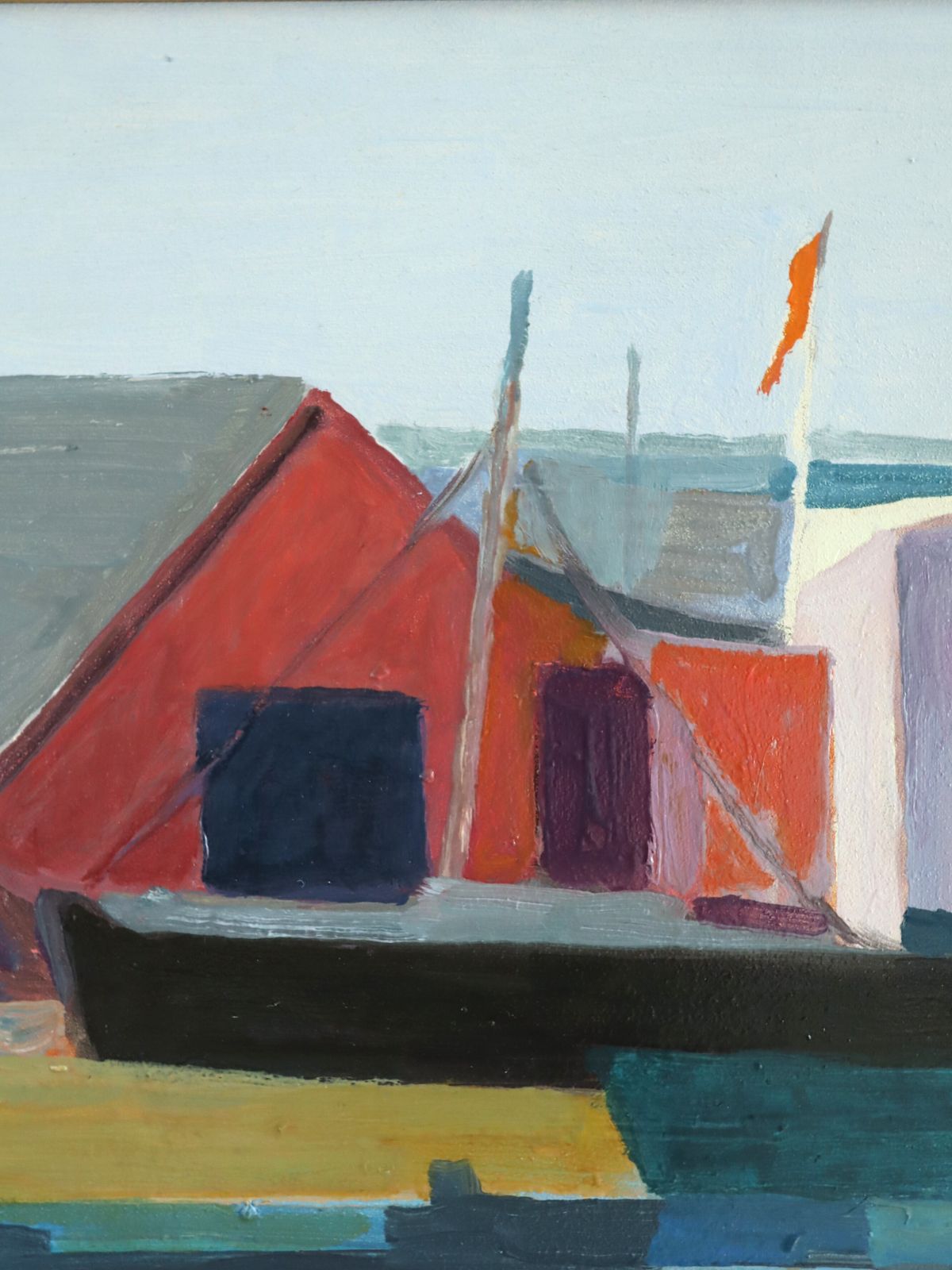 photo for sale The Colourful Harbour  Oil Painting