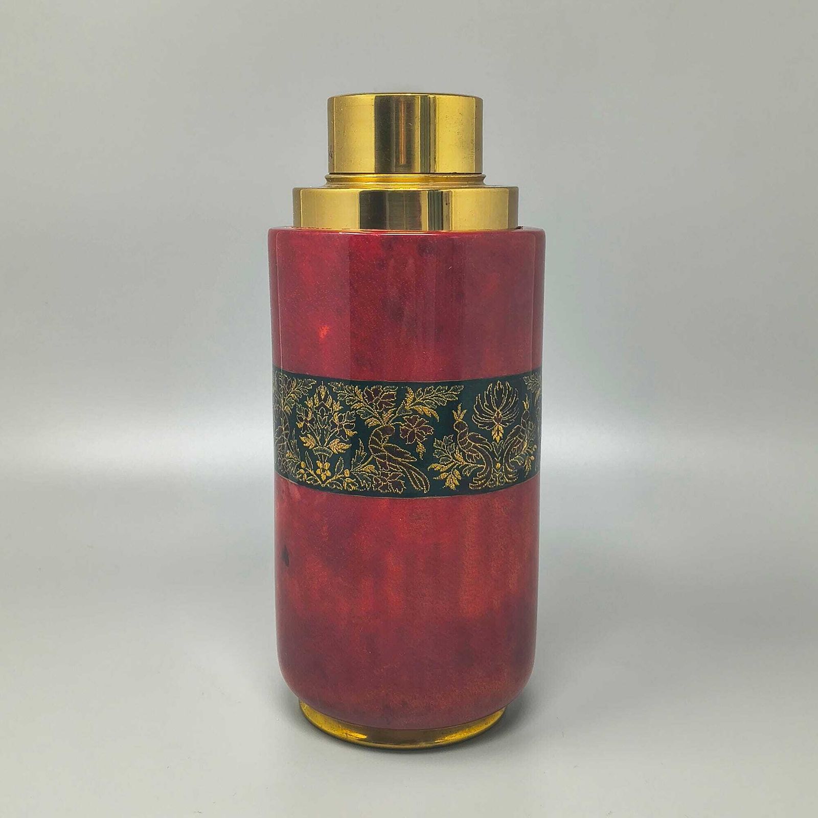 Shaker à cocktail vintage en parchemin rouge, Italie, années 1960 photo furniture