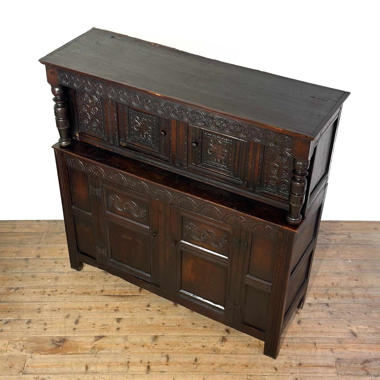 Antique 17th Century Oak Court Cupboard | Antique Cupboard | Storage Cupboard | Antique Storage | Vintage Furniture photo for sale