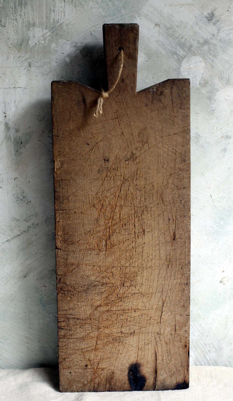photo for sale Large French Butchers Block Antique Bread Board Long Chunky Wooden Primitive Cutting Board